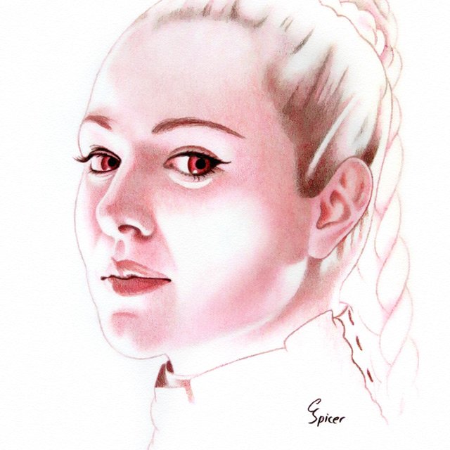 Denna - Drawing by Christopher Spicer