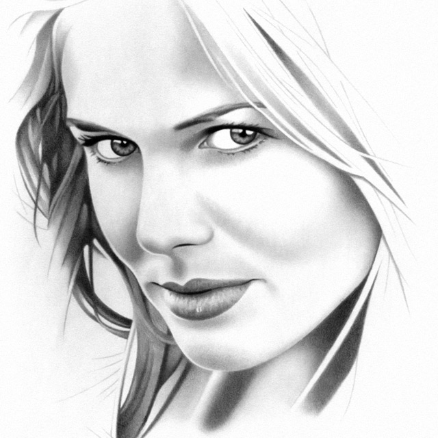 Heidi Klum - Drawing by Christopher Spicer