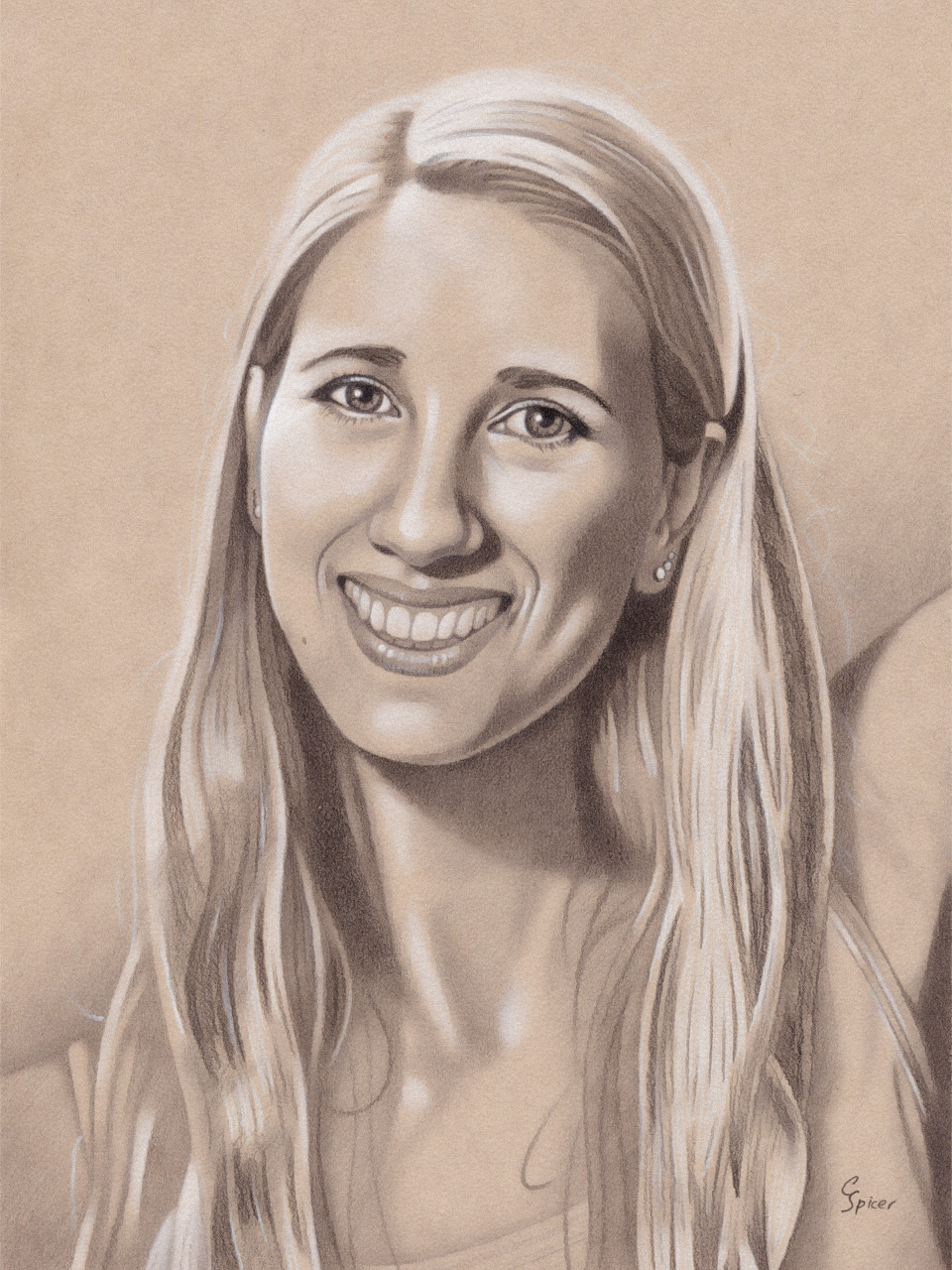 Isabelle - Drawing by Christopher Spicer