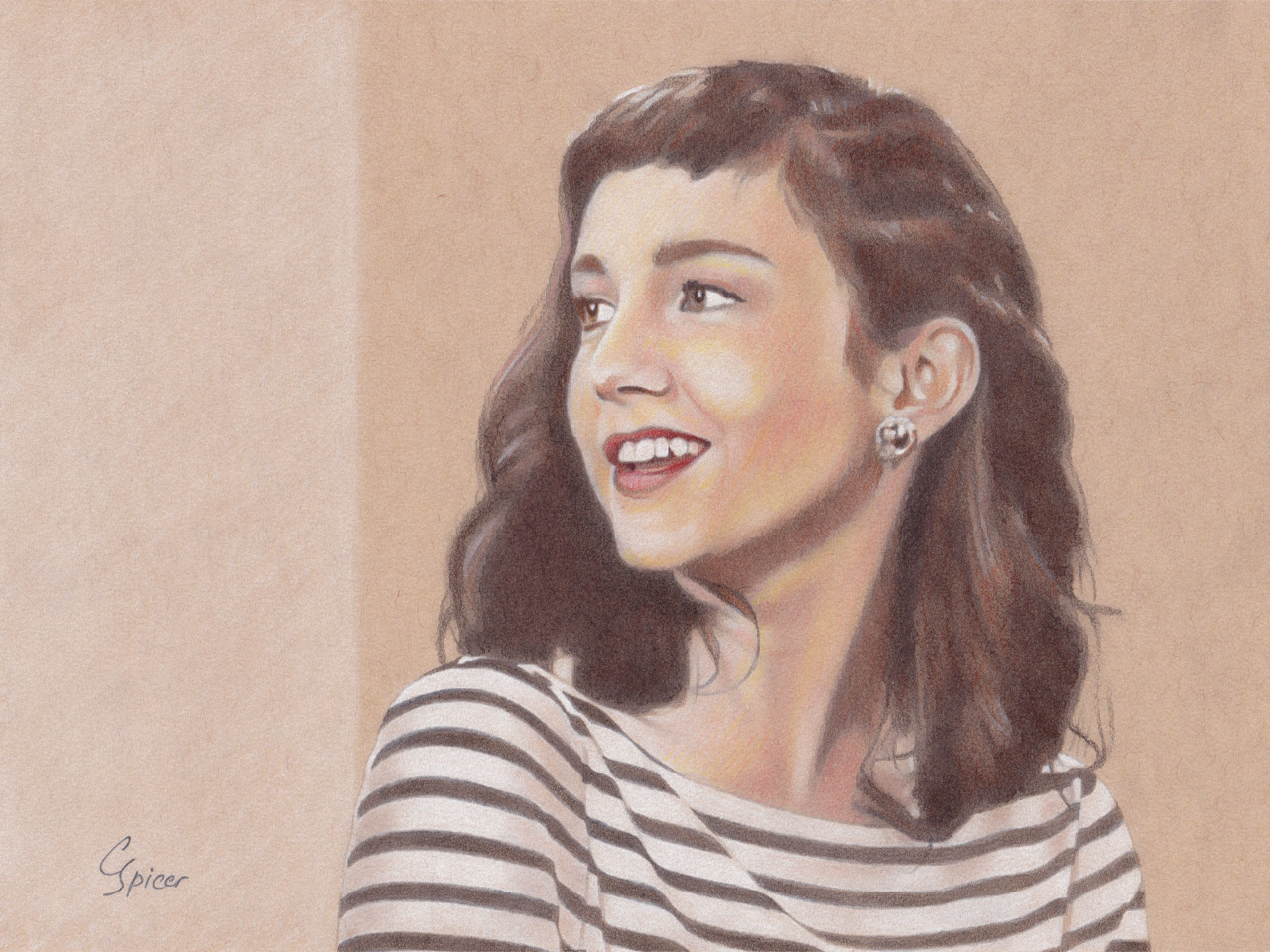 Molly Ephraim - Drawing by Christopher Spicer