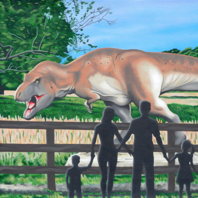 Dinosaur Country - Painting by Christopher Spicer