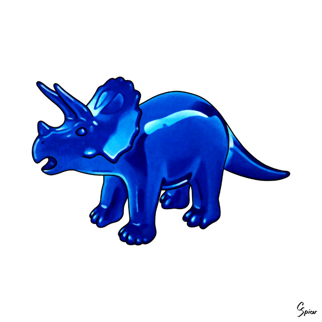 Triceratops - Painting by Christopher Spicer