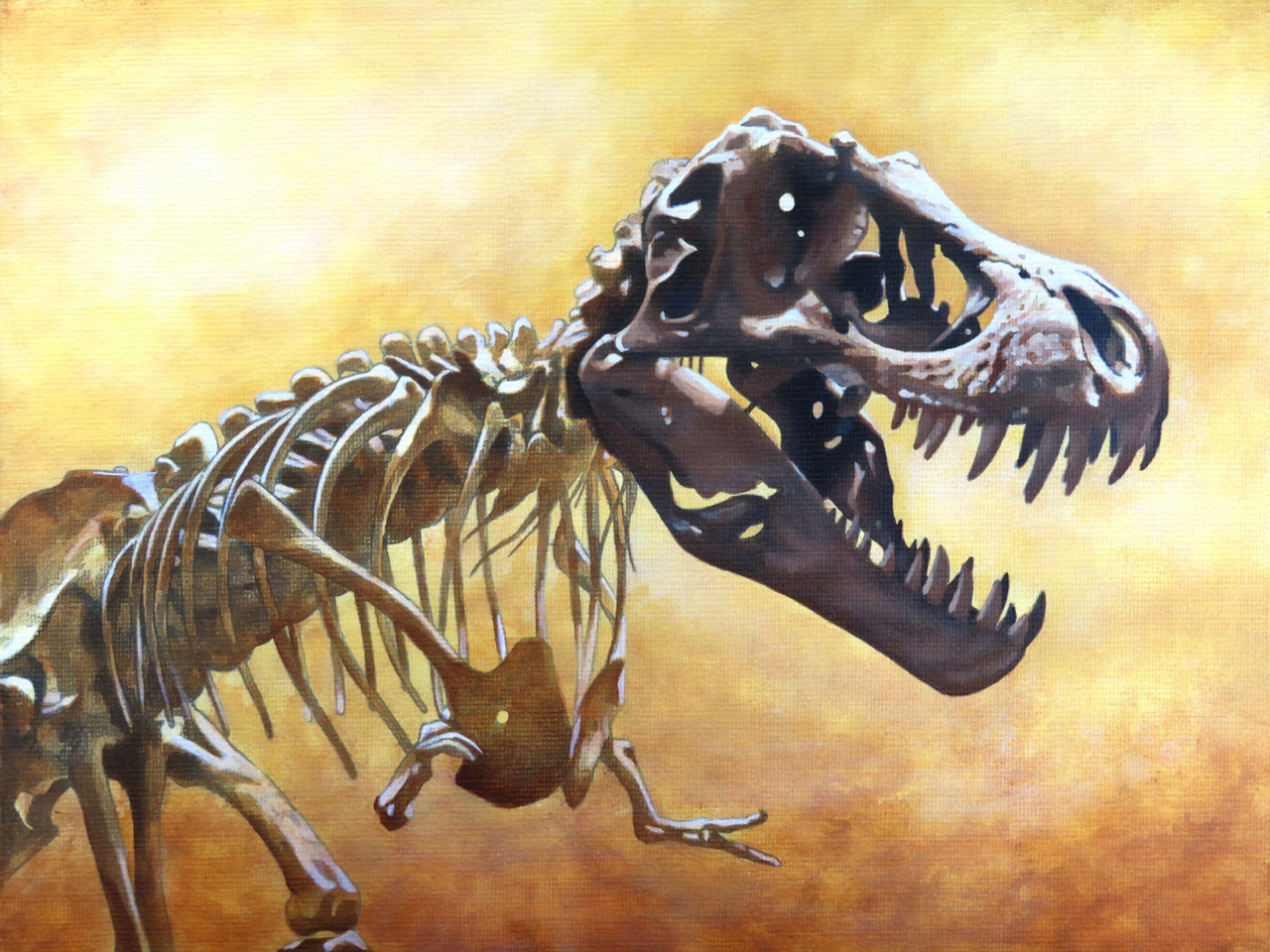 Tyrannosaurus Skeleton - Skull Rendered