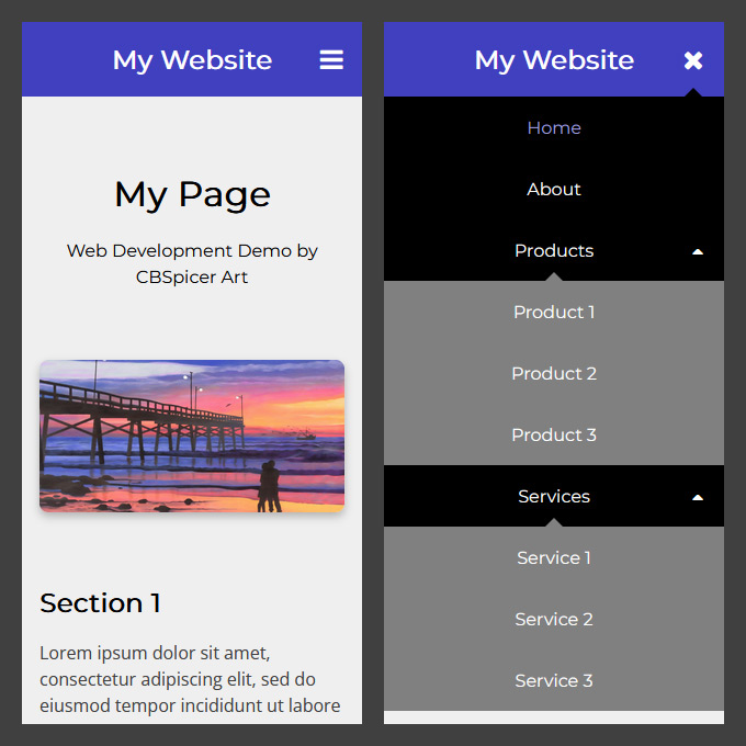 How to Create a Responsive Website Header - Part 3 - Web Development Tutorial by Christopher Spicer
