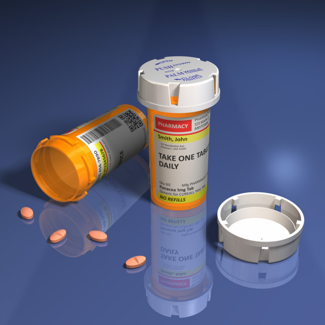 Prescription Pill Bottle - 3D Model by Christopher Spicer