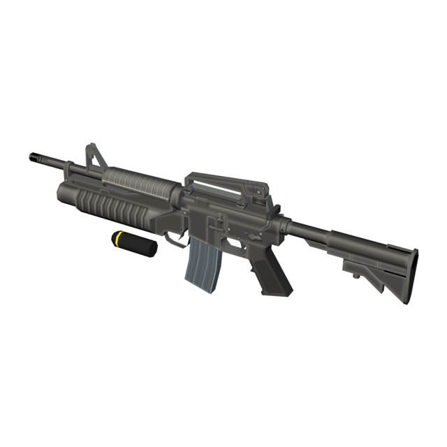 Colt M4 Carbine with M203 Grenade Launcher - 3D Model by Christopher Spicer