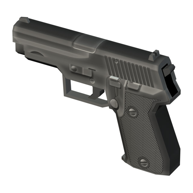Sig Sauer P225 Pistol - Weapon Model by Christopher Spicer