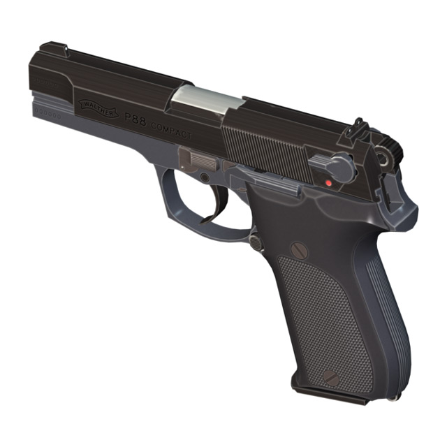 Walther P88 Compact Pistol - Weapon Model by Christopher Spicer