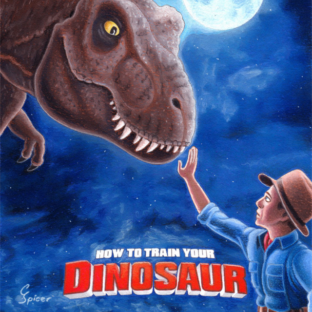 How to Train Your Dinosaur - Drawing by Christopher Spicer